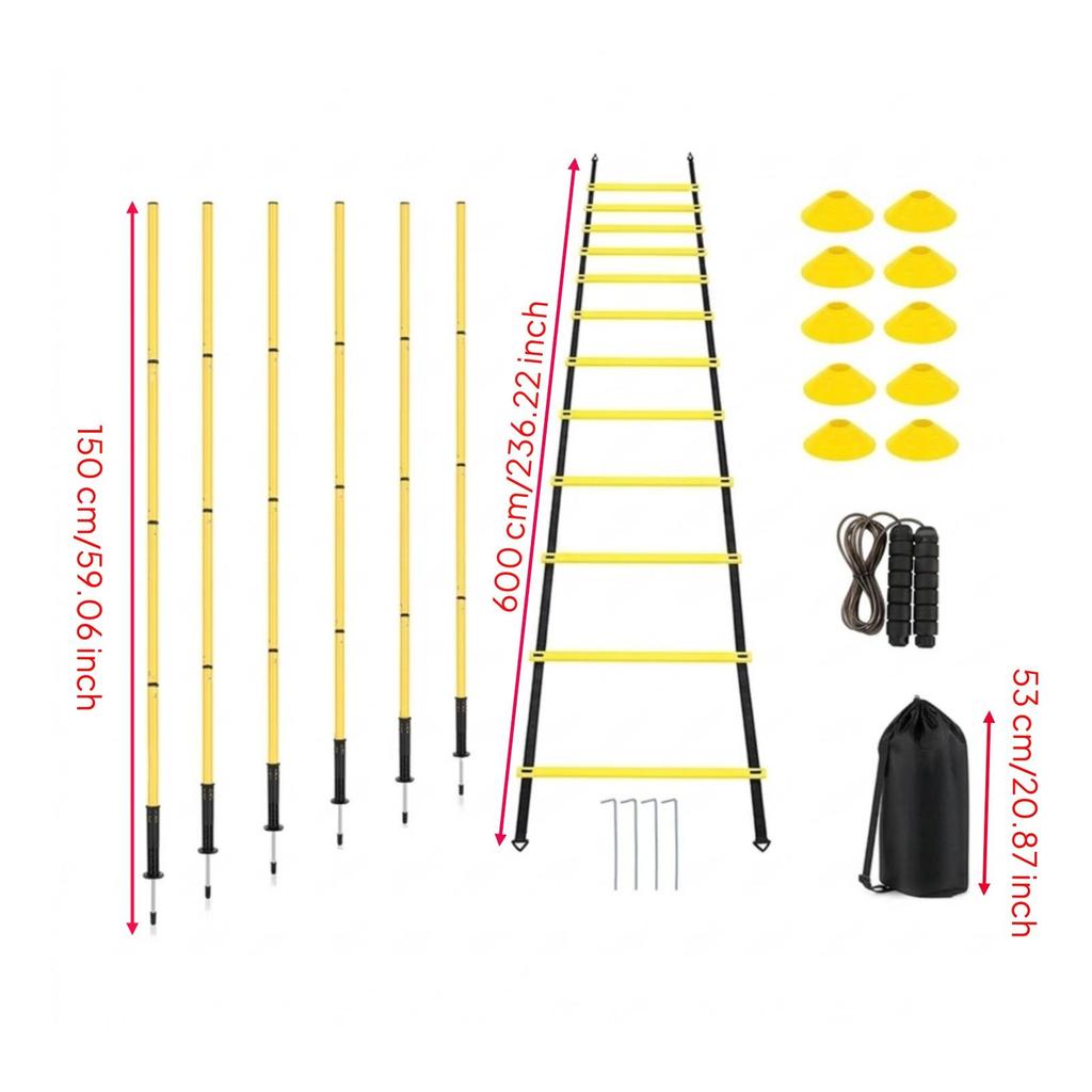 Agility Ladder Set Portable Soccer Training Equipment Complete