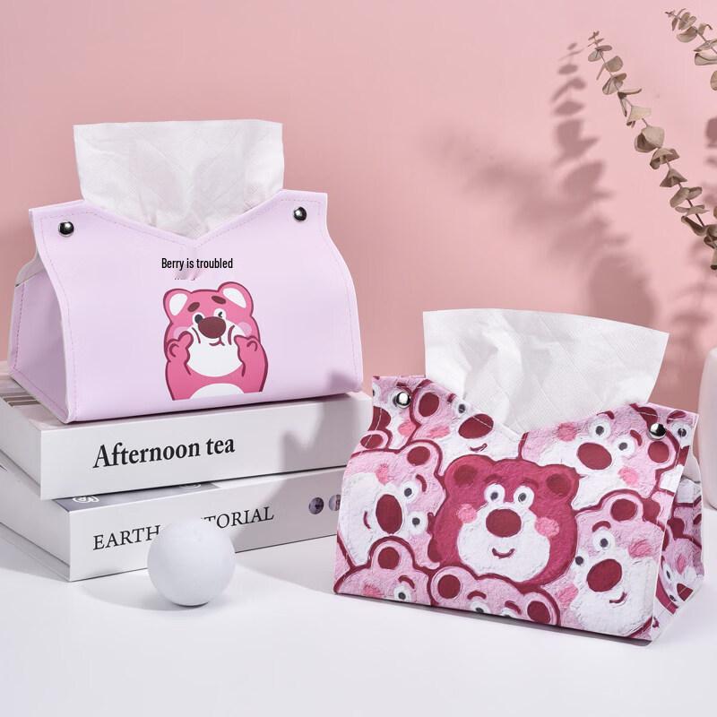 Cute Strawberry Bear Tissue Box