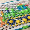 Real Shot Colorful Mushroom Nail Puzzle Toy Mosaic Pegboard Flapper Small Gifts For Kindergarten Pupil Jigsaw Puzzle Game Storage Basket
