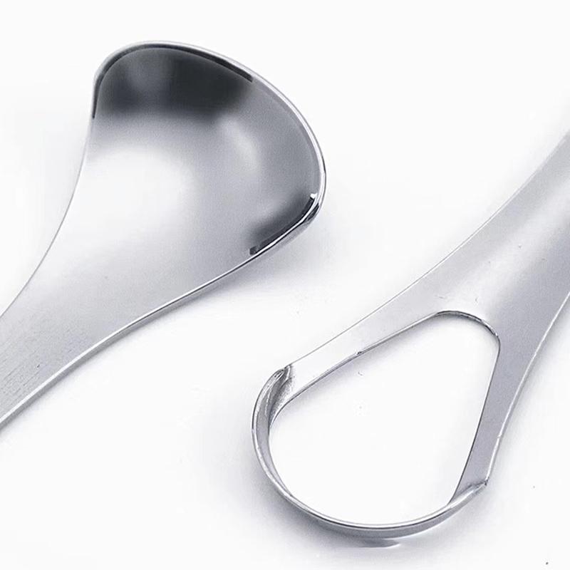 Stainless Steel Tongue Scraper Cleaner for Adults Eliminate Bad Breath Dental Scraper Tool Metal Tongue Brush