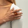 Vintage Irregular Smooth Resin Plastic Ring for Women, New Trend Bohemian Geometric Ring, Aesthetic Party Jewelry