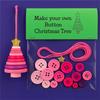 DIY Button Christmas Tree Ornament Kit, Handmade Button Snowman Craft for Holiday Decorating, Xmas Tree Ornaments for Party