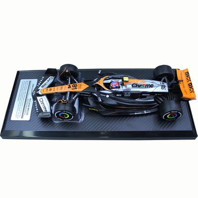 Simulation 1/24 McLaren F1 MCL60 Britischer GP 2023 Legierungs-Automodell Sammlung Diecast Miniatur Voiture Kinder Junge Geburtstagsgeschenk