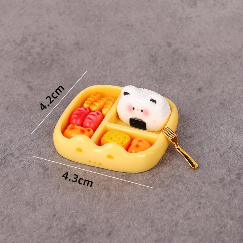 Mini Miniature Playset Pink Yellow Blue Realistic Food Model Lunch Food Ornament  Doll Accessories