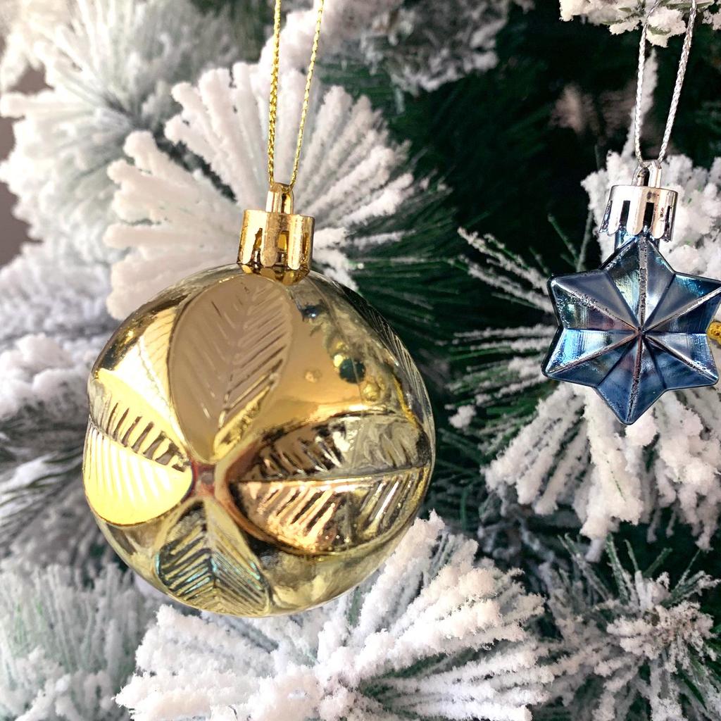 6cm Electroplated Shiny Irregular Christmas Tree Ball Set