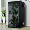Hydroponic Grow Tent in 600D Oxford with 5 Adjustable Air Vents and Window, Hydroponic Greenhouse for Cultivation with Cable Hole, 80x80x160 cm