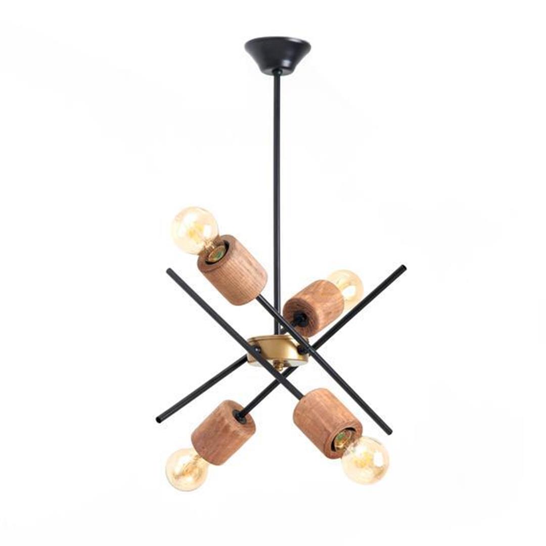 

Люстра Corre Simurg, 4 предмета, с деревянными деталями