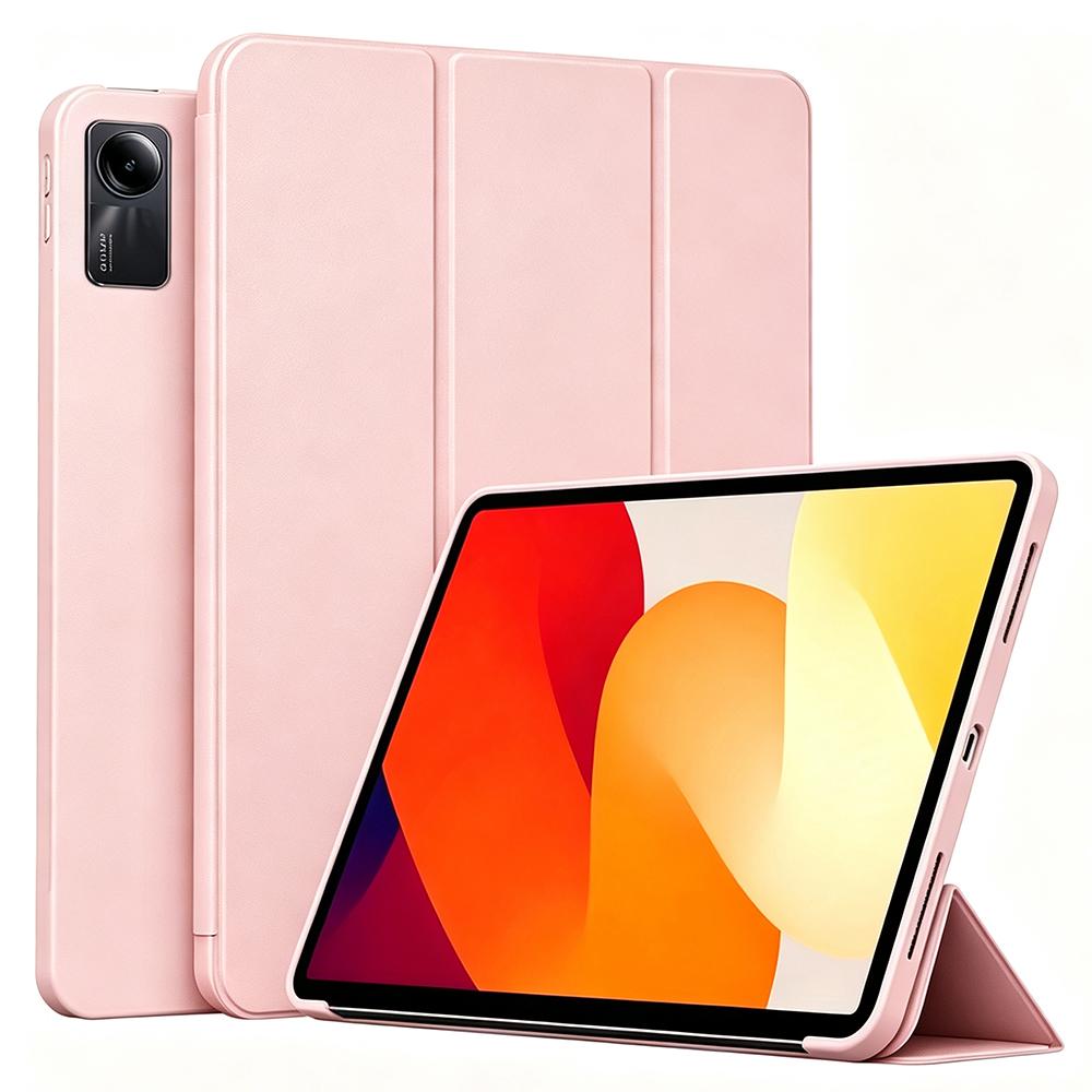 For Xiaomi Redmi Pad SE 11 2023-inch, Soft Silicone Case Ultra Thin Trifold Stand PU Leather Protective Cover, Auto Sleep / Wake
