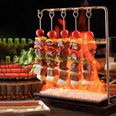 Western Style Barbecue Skewers Italian Dish Skewers and Plates Stainless Steel Skewer Rack Plate Creative Restaurant Skewers