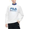 FILA Casual Loose Logo Knit Pullover Long Sleeve American Sweatshirt Men sweatshirt Standard-White F51M249215FWT