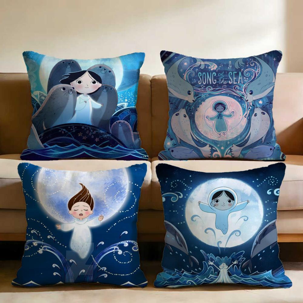 Irland S-Lied des Meeres Kissenbezug Mehrzweck-Kissenbezug für Zuhause & Auto - Wendbar, Weich & Langlebig für den täglichen Gebrauch