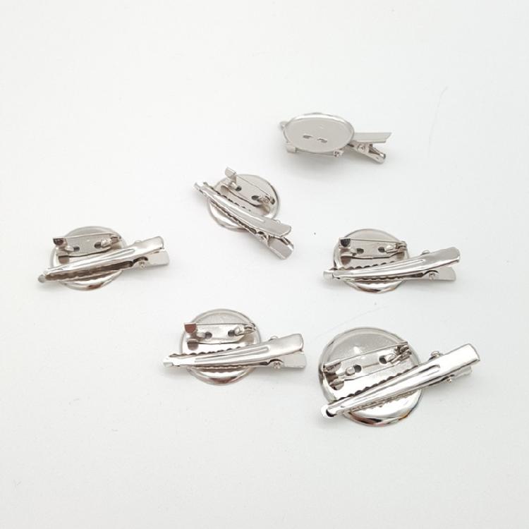 50Pcs Metal Crafting Circles for Jewelry Enthusiasts Practical Brooches and Hair Clip Accessories Jewelry Findings