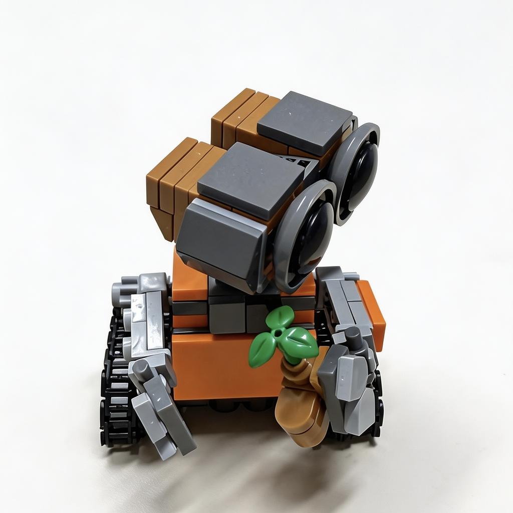 Mini Robot Moc Building Bricks Toys 217Pcs Tracked Bot Model Classic Movie Blocks Dolls Kids And Adult Gifts