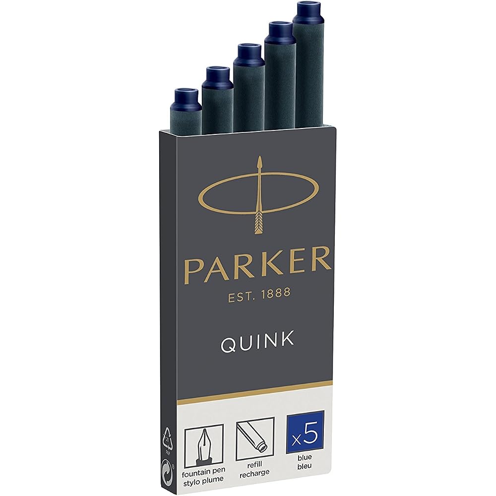 Parker PARKER Cartridge Ink Quink Blue 3 Box Set (5 bottles per box) 1950384