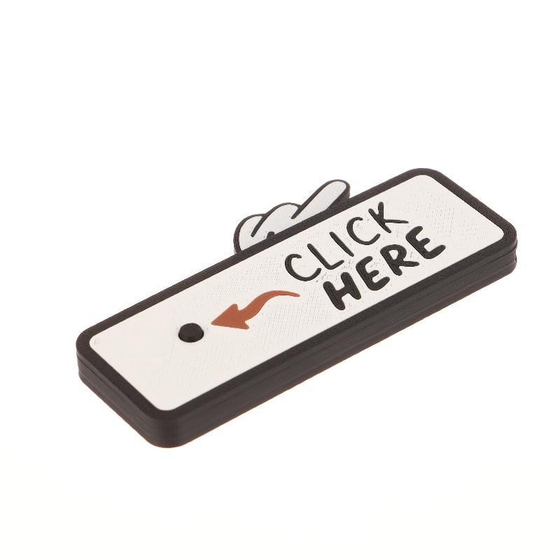 

3D Printed The Click Here Surprise Butto Hilarious Prank Gift Funny Pop-Up Middle Finger Fidget Toys 1Pc
