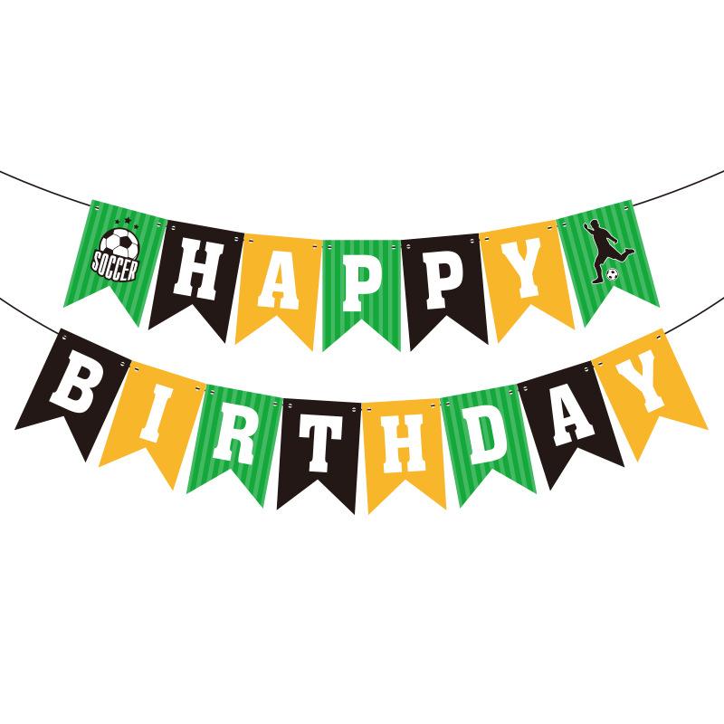 Sport Theme Party Banner Football Basketball Hanging Paper Garland Kids Boys Happy Birthday Party Decoration Favors Supplies