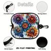 2D-Floral Pattern Protective Eyewear Organizer, Sunglasses Case, Vintage Flower Print Zipper Glasses Holder, Stylish Travel Accessories Gift for Women