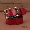 Genuine Womens Leather Belt Simple Design Alloy Buckle Casual Formal Attire