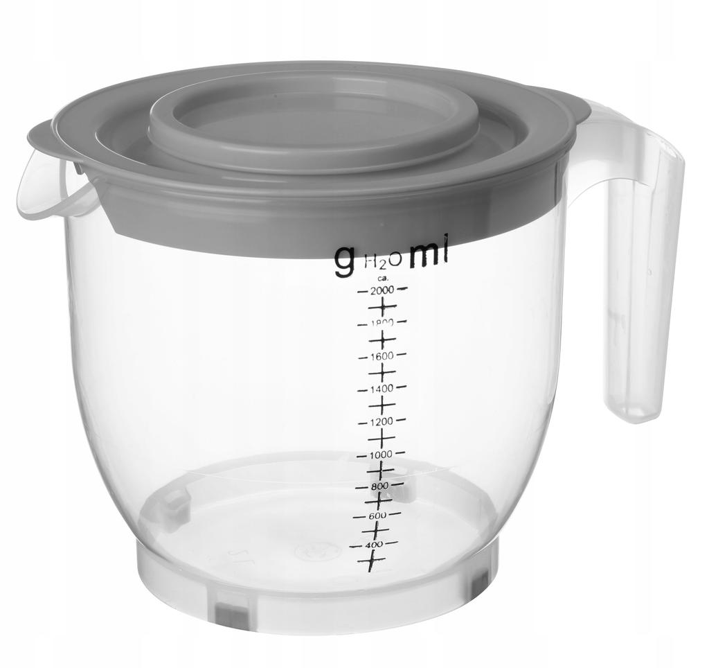 KADAX Bol de Cocina Para mezclar Batir Jarra Recipiente Con medida 2L