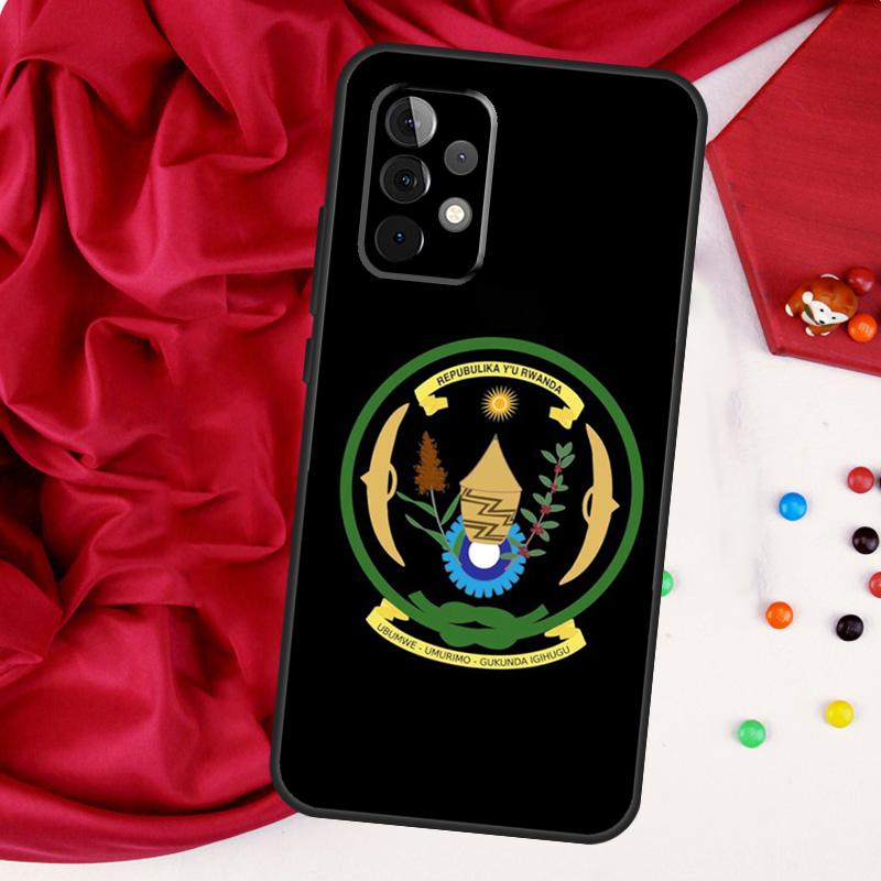 Rwanda Flag Coat Of Arms For Samsung Galaxy A26 A05 A06 A16 A54 A34 A14 A22 A32 A52 A55 A35 A15 A53 A13 A56 A36 Case