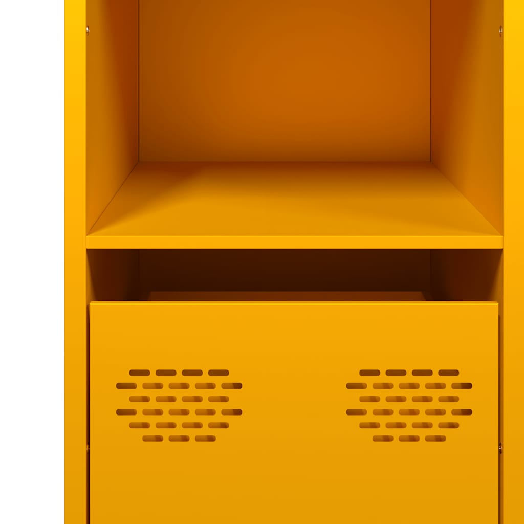 Sideboard Mustard Yellow 101.5 X 39 X 73.5 Cm Cold Rolled Steel
