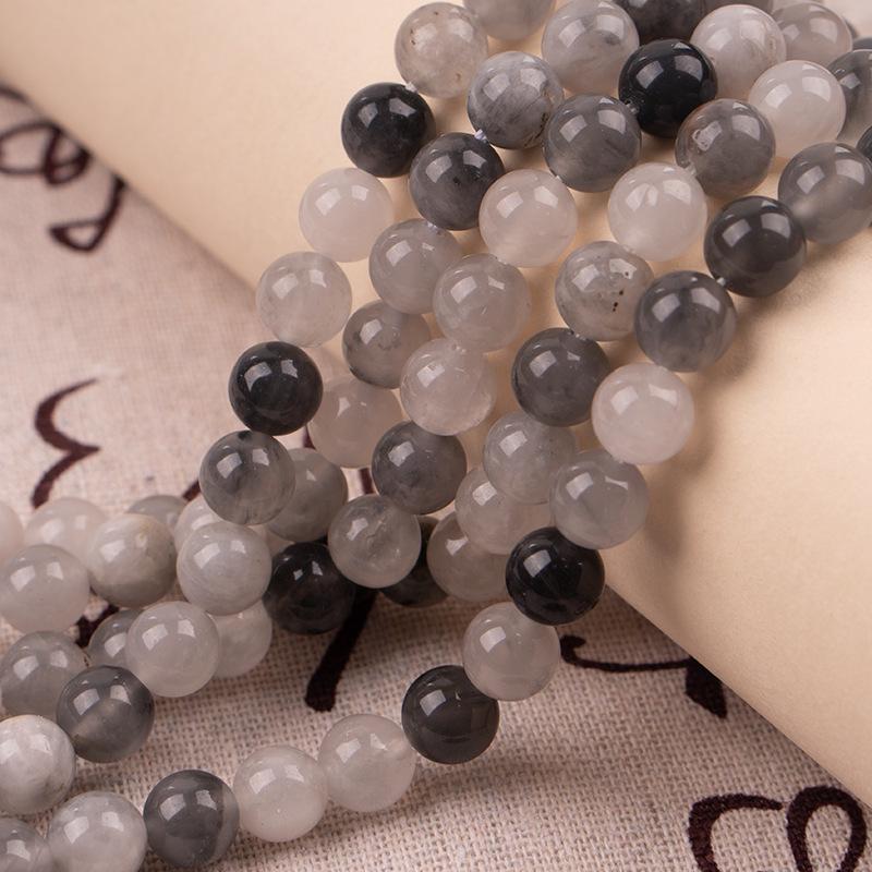 

Натуральные бусины «Фантом» из облачного кристалла для изготовления браслетов и ожерелий своими руками 4mm ~90 beads