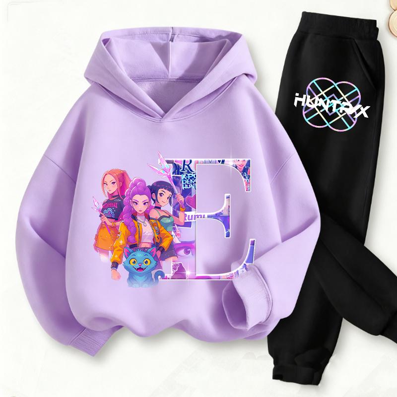 

Clothing Sets Girls Set Printed Casual Hoodie Sweatshirt Girls Fashion Kids Clothing Sportswear 130