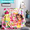 Custom Name Blanket Straw-berry Blanket Bedding Blanket for Travel, Camping, Living Rooms, Offices, Sofas, Fan Christmas gift