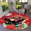 Bing Bunny Round Area Rug,Carpet Rug for Living Room Bedroom Sofa Playroom Decor,Non-slip Floor Mat37