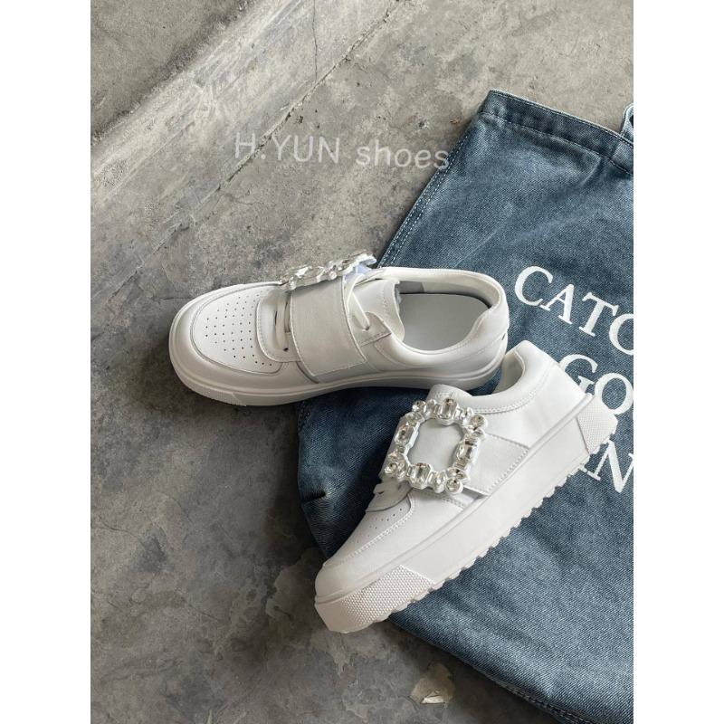 

Premium thick-soled white shoes women s versatile niche original trendy sports and leisure board shoes 35 белый