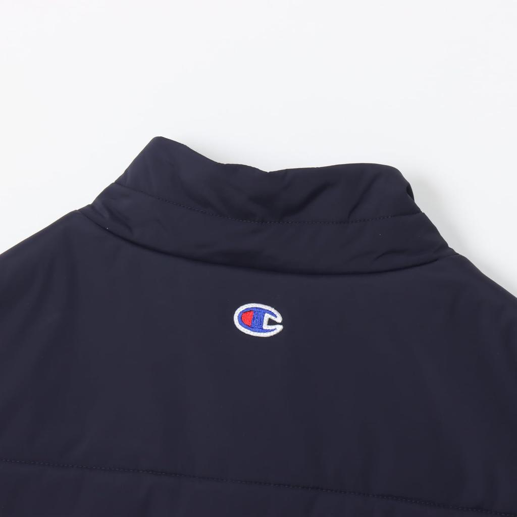 Jacket Stretch Thermal Windproof Water Repellent Script Logo Zip Vest Golf Navy [Champion] Men's C3-AG604