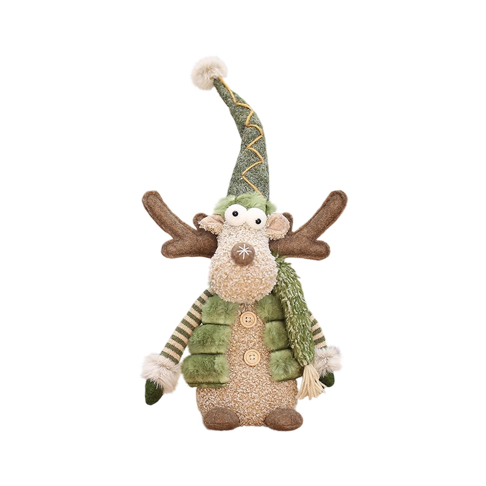 

Christmas Decoration Green Fabric Elk Plush Toy (without Label) One Size чёрный