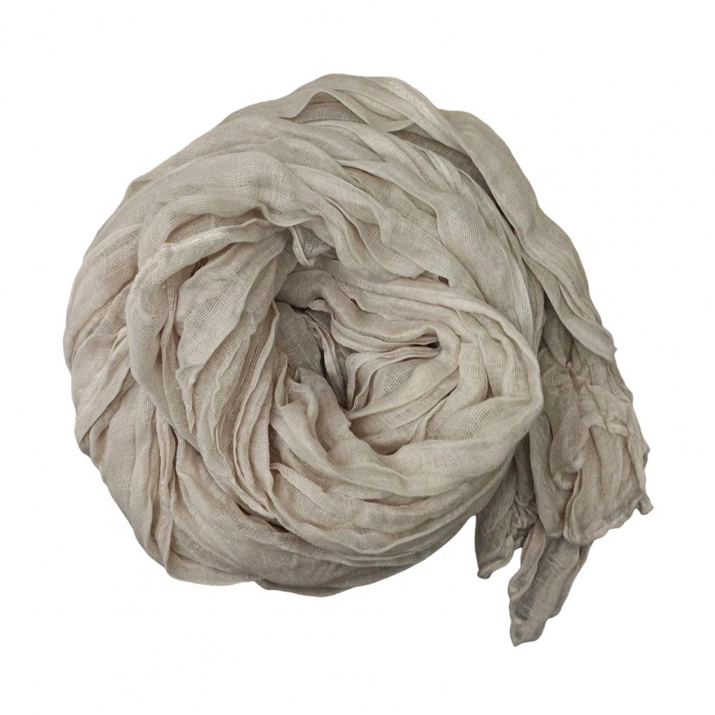 Women Scarf Solid Color Pleated Long Retro Autumn Winter Warm Long Scarf Soft Vintage Inspired Scarf