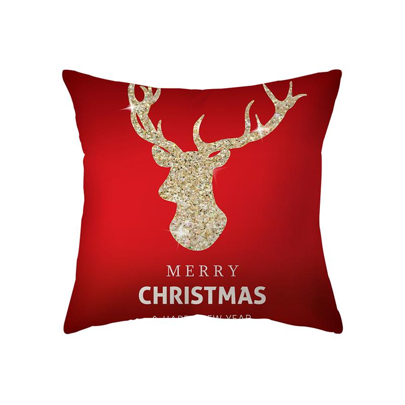Christmas Theme Christmas Decoration Printing Pattern Cushion Cover Home Living Room Sofa Decoration Pillow Pillow Cover