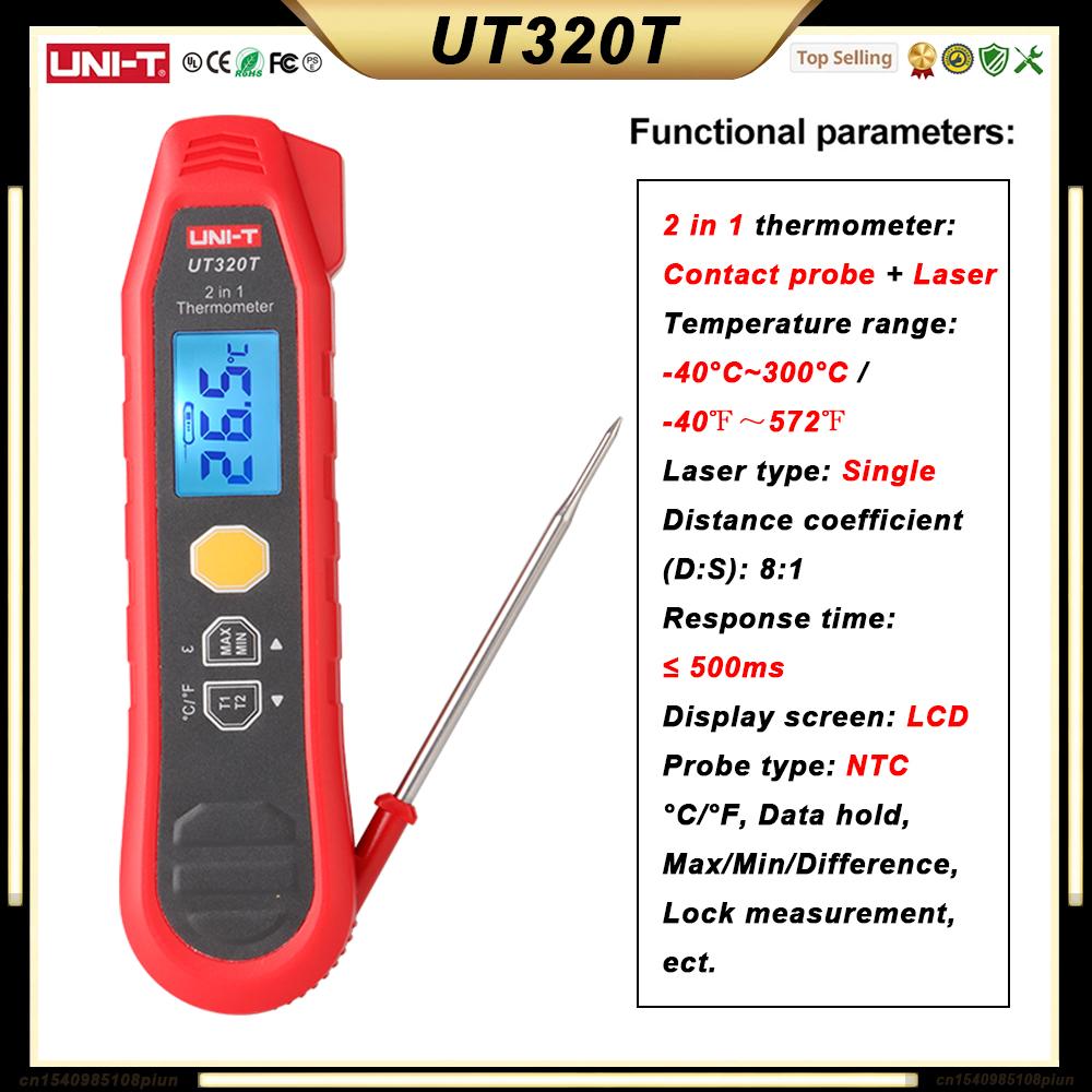 UNI-T Thermometer Digital UT306S UT306C UT320D UT320T UT333 UT333BT UT325F Temperature Gauge Heat Meter Professional Thermometer