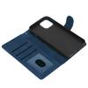 Classic PU Leather Wallet Card Flip Case Magnetic Buckle Phone Cover Shell for Iphone 13Blue