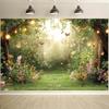 2D Enchanted Forest Backdrop Magical Butterfly Photography Background Banner