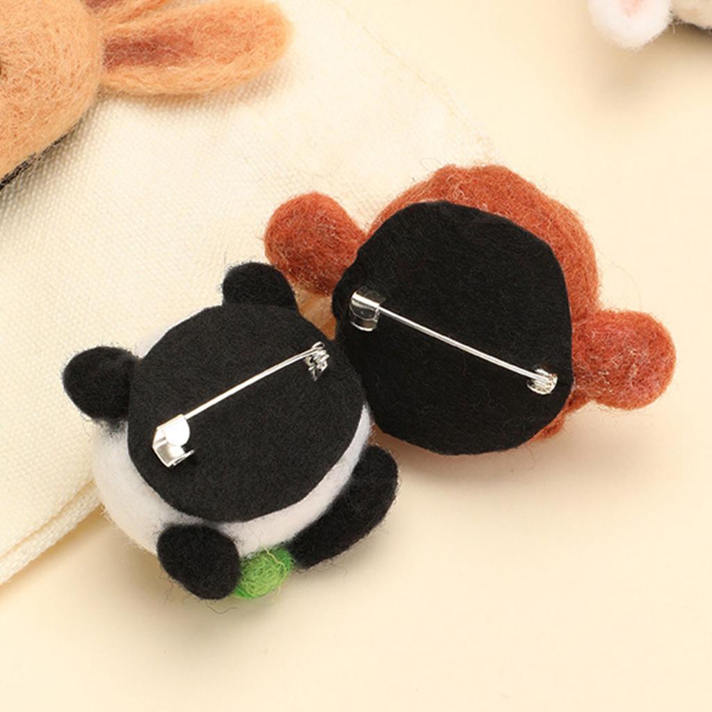 Needle Felting Kits Lovely Animal Brooch Wool Felting Needle Hobby Kits Needle Felting Starter Kits for Woman Girls