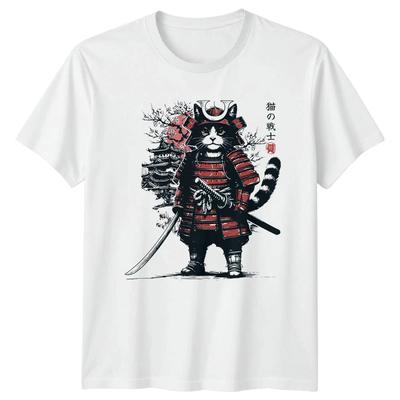 Cat Warrior T-Shirt Samurai Cat Japanese Culture