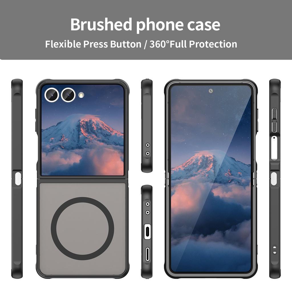 For Magnetic Wireless Charging Case For Samsung Galaxy Z Flip7 Flip 7 G Shockproof Matte Back Cover Coque Fundas