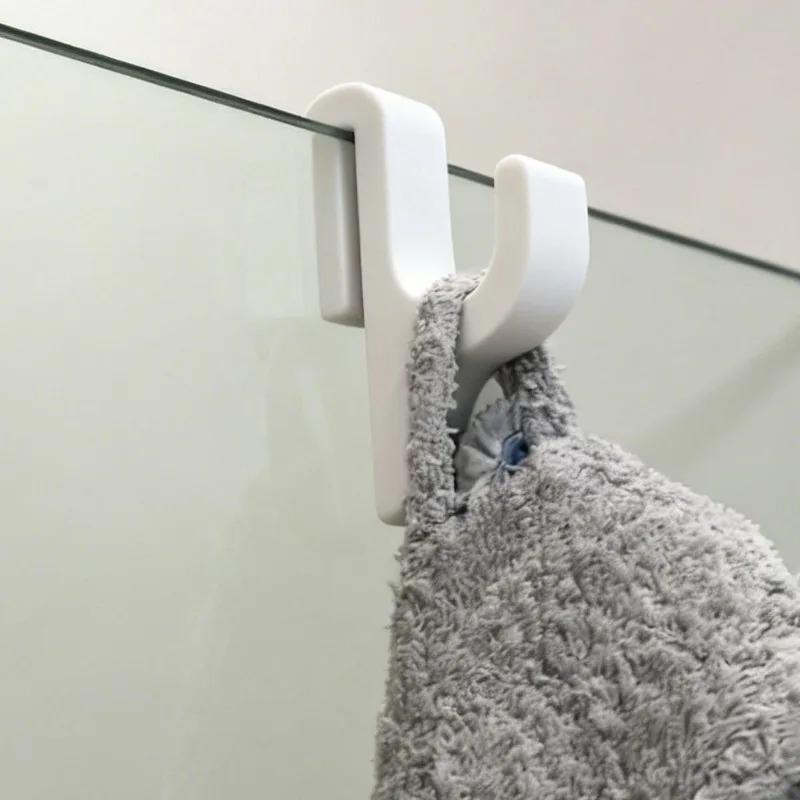 1/20pcs Bathroom Shower Door Hooks Waterproof Heavy Duty Hook Home Towels Clothes No Drill Installation Storage Organization