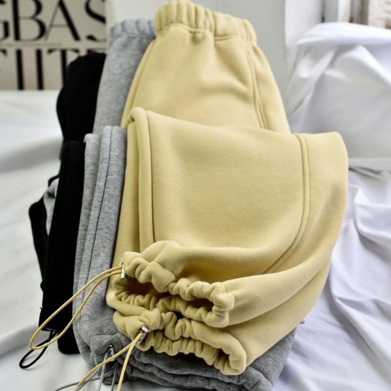 Winter Women's Thick Casual Wide Leg Loose Sports Cotton Sweatpants Casual Pants