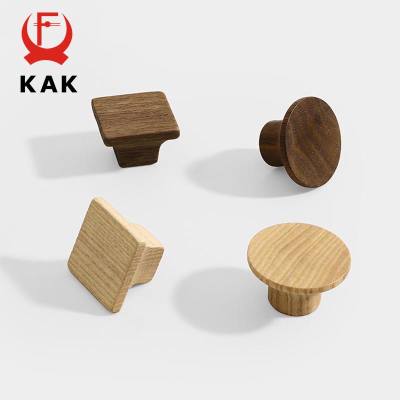KAK Maniglie e Pomelli in Legno di Noce per Mobili da Cucina Maniglia in Frassino Europeo per Scarpiere Maniglie a Coppa Dorate Ferramenta per Porte
