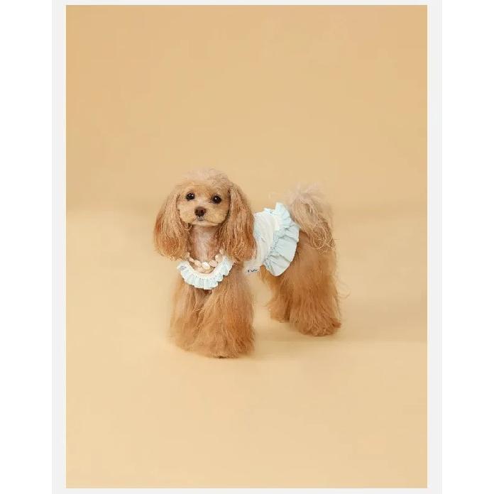 Summer Thin Pet Cool Dress Ruffle Hem Halter Strap Dress Lovely Bow Decoration Breathable Sleeveless Pet Clothes for Pets