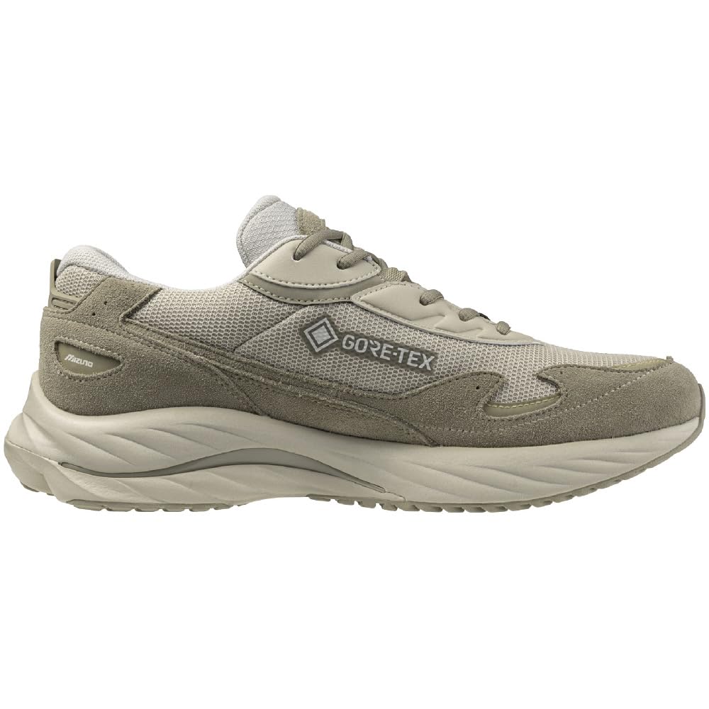 Mizuno Wave Rider B GTX Gore-Tex Waterproof Sneakers, Perfect for Commuting, School, and Lifestyle, Light Beige x Beige, Size 24.0 cm, 2E