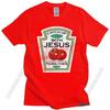 Funny Catch Up With Jesus T Shirt Men Vintage Vegan Tomato T-Shirt Christian Gift Veganism O-Neck Cotton Tee Merchandise