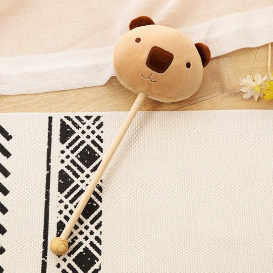 Plush Massage Stick Cute Cartoon Animal Head Plush Toy Manual Slapping Massage Tool Shoulder Back Knock Stick Hammer Children Gift
