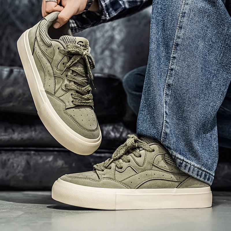 2026 Leisure New Thick Soled Fashionable Trend Breathable Design Versatile Niche Low Top Quality Men's Board Shoes