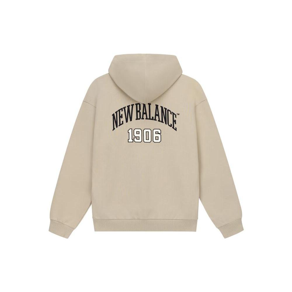 New Balance Varsity Fleece Hoodie Asia Sizing Beige Black Unisex 5CD38831-LBE XXL