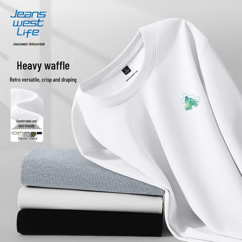 JEANSWEST LIFE Men s Waffle Knit Long Sleeve T-Shirt XL